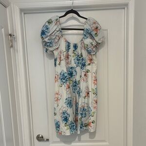Abercrombie Floral Puff Sleeve Dress